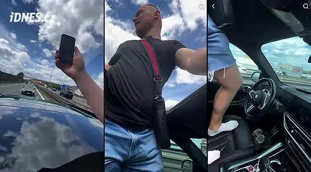 Driver on D1 motorway let BMW cruise on autopilot, exited through sunroof himself
