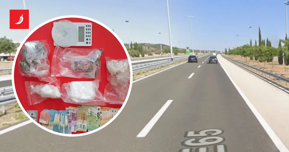 Young man arrested with more than one and a half kilograms of drugs on motorway A1