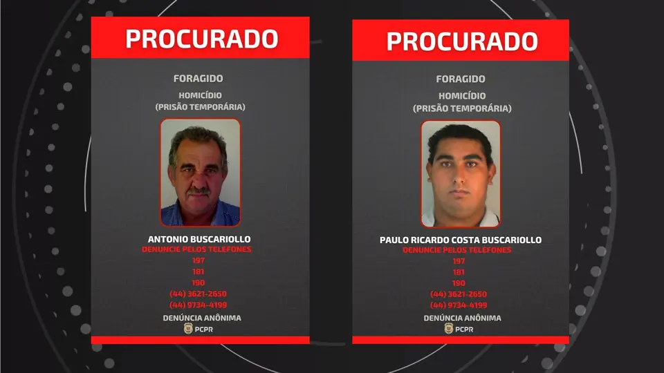 Father and son fugitives in Paraná massacre included in Interpol international alert