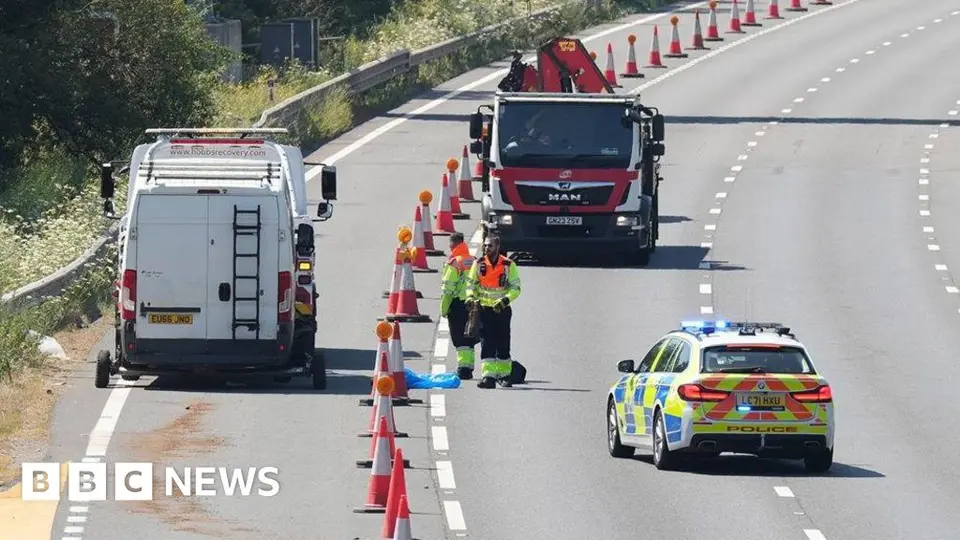 Highways worker killed on M23 near Gatwick, van driver arrested
