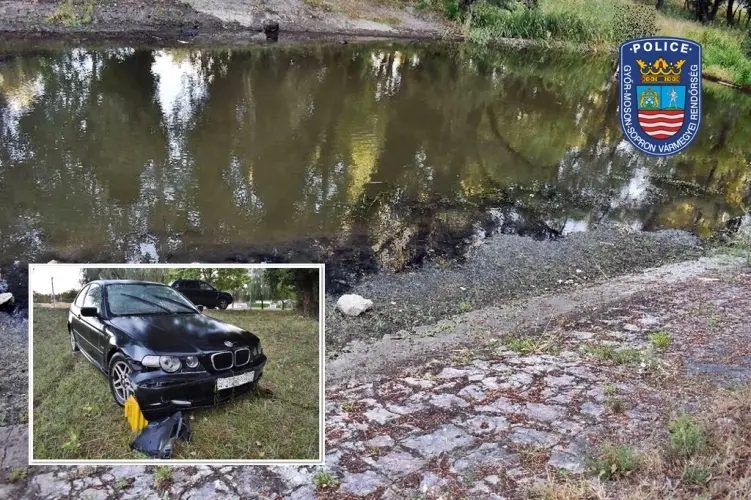 Driver under influence of drugs drove into river in Győr