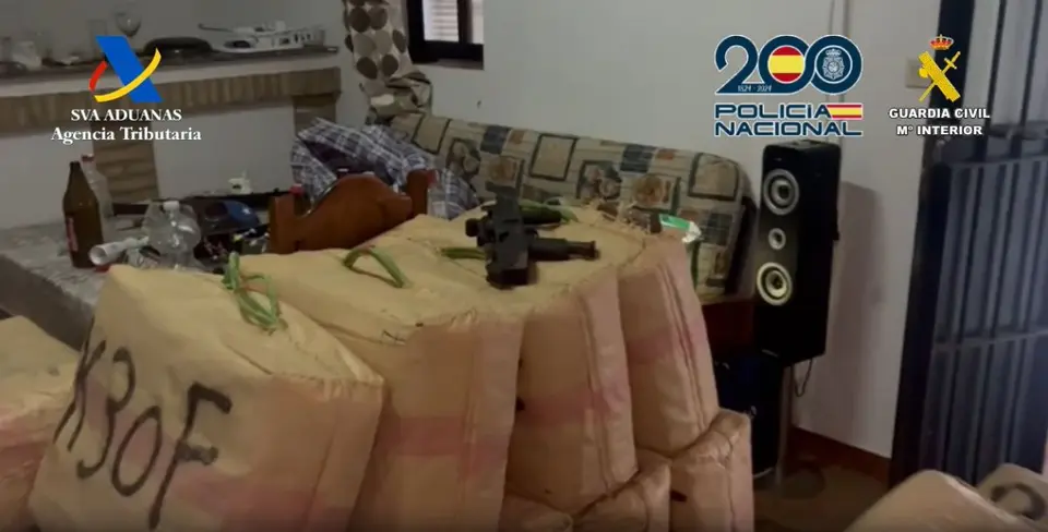 More than two and a half tonnes of hashish seized in Huelva property