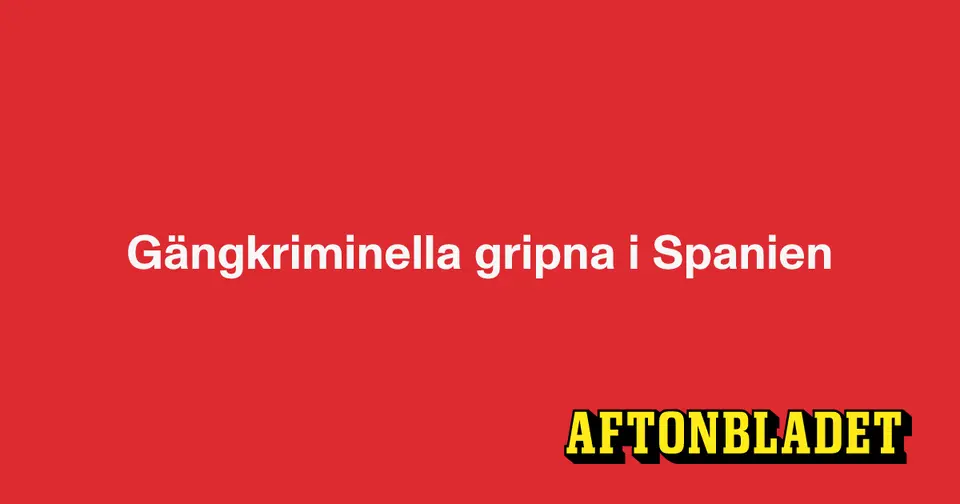 Två män gripna i Spanien misstänks för grova vapenbrott i Stockholm