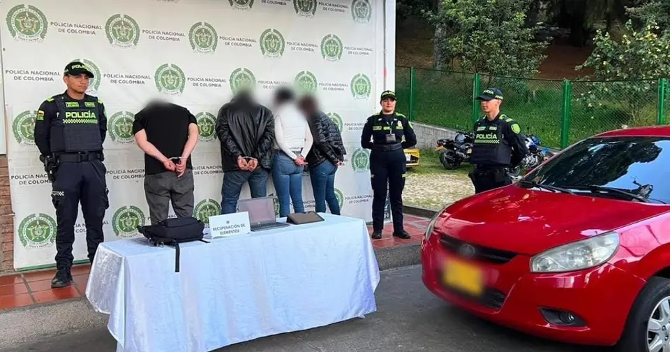 Four arrested in Bogotá for impersonating judicial police to commit robbery