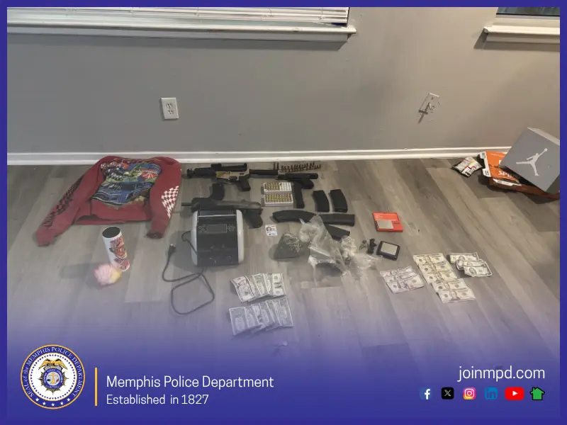 Memphis: Three Arrested, Converted Weapons and Narcotics Seized in Robbery Case