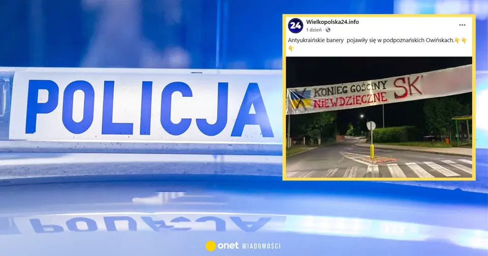 Two men charged over anti-Ukrainian banner in Owińska