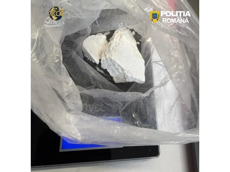 Trafic de droguri la Oradea: doi bărbați arestați, 100 grame de cocaină ridicate