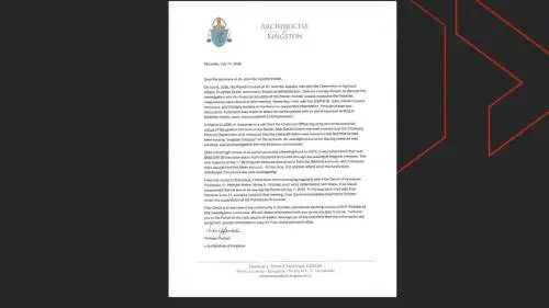 Pastor removed after $630K in irregular cheques found at Kingston parish