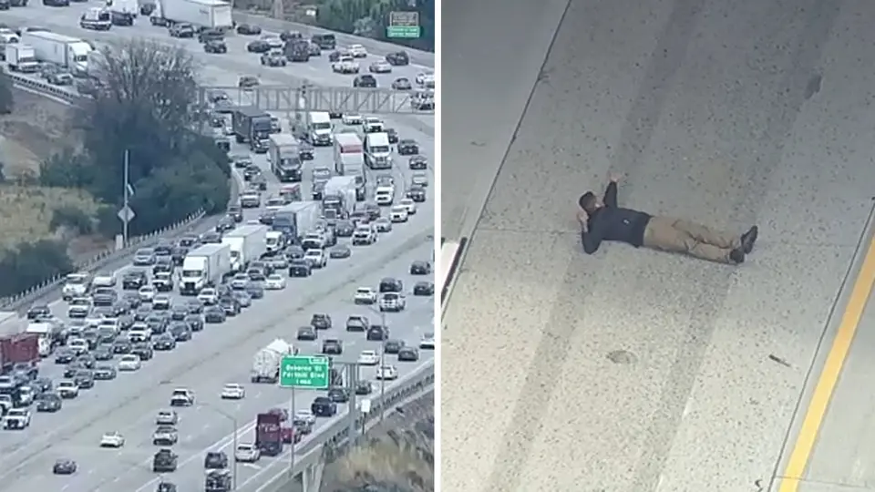 Police shoot armed carjacking suspect on 210 Freeway in Sylmar, shutting lanes for hours