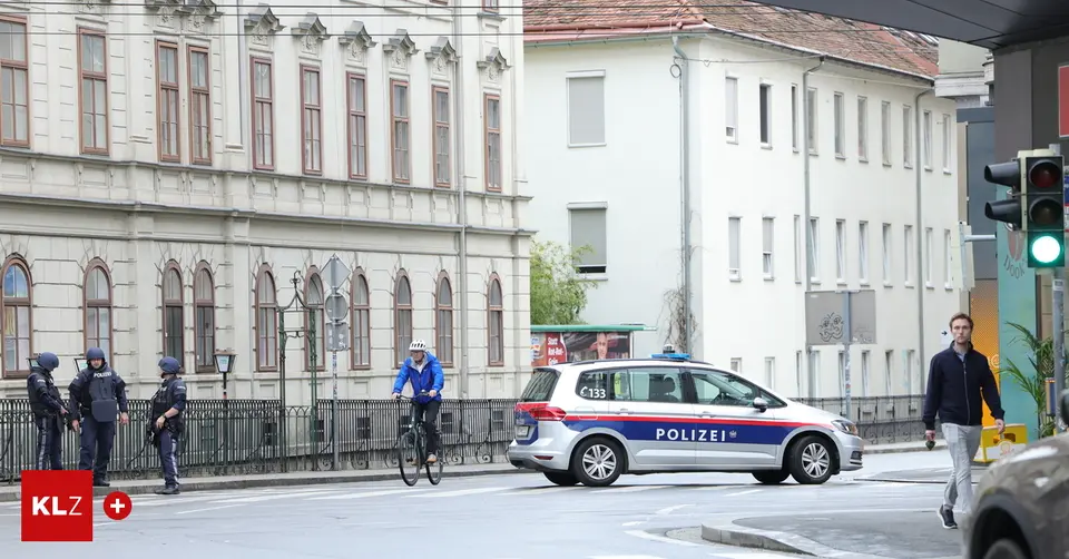 Large police operation in Graz's Elisabethinergasse following attempted robbery with blank-firing pistol