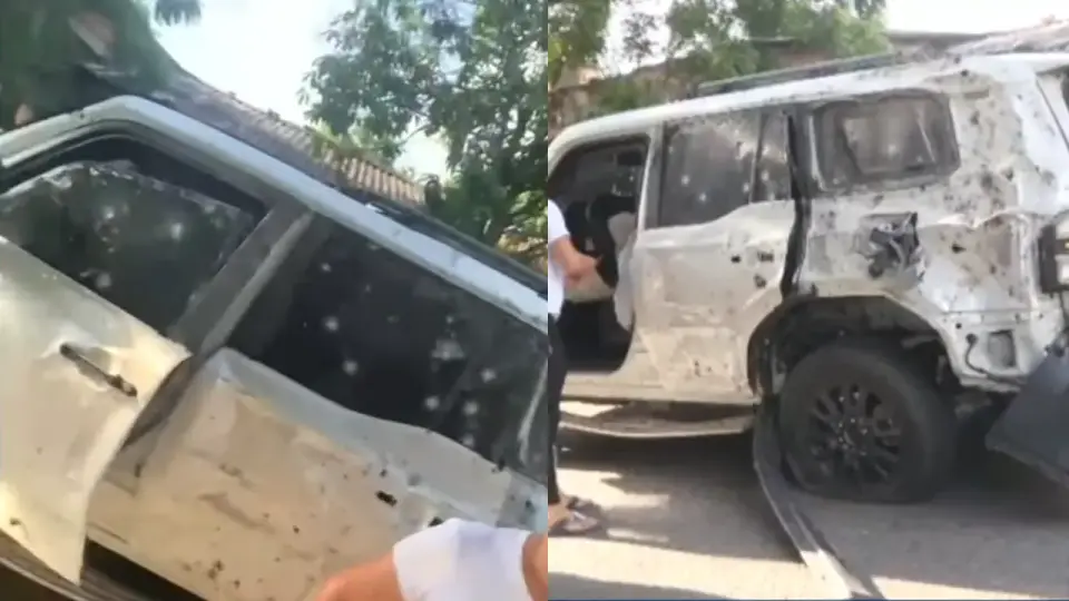 Attack on Cúcuta police commander: armoured truck 80% destroyed