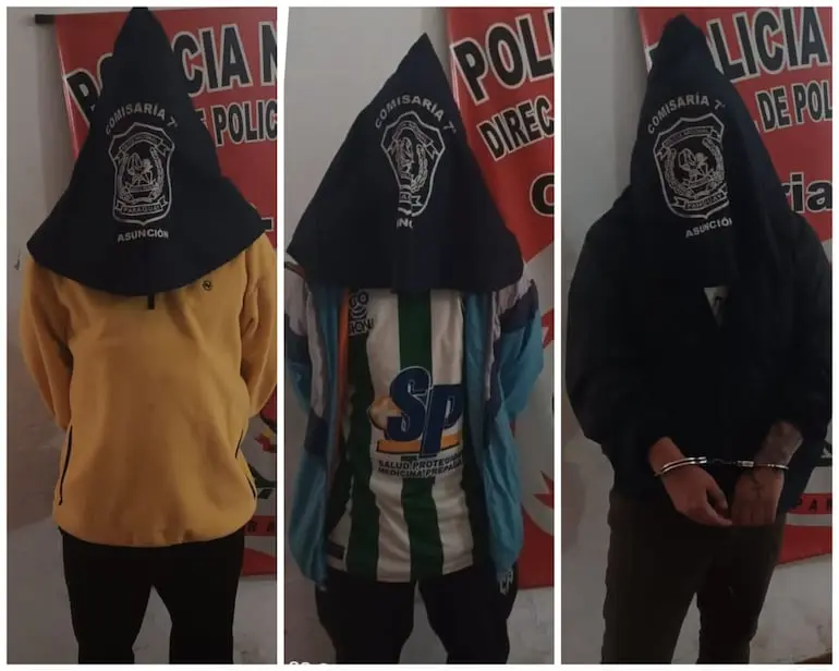 Three armed men arrested in Asunción after weapon threat at traffic light
