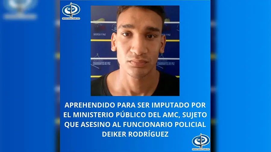 Yibran Pérez arrested for the homicide of Deiker Rodríguez, son of former major-league player "El Kid", in Caracas