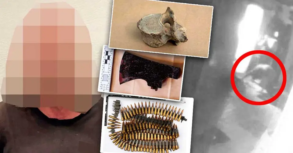 Local figure convicted of axe attack – weapons, Nazi uniforms and skeletal remains found in home