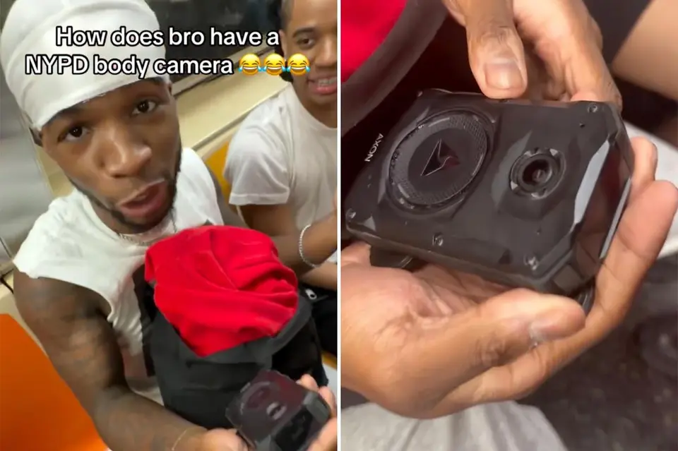 Man flaunts apparent stolen NYPD body cam on NYC subway, sparks probe