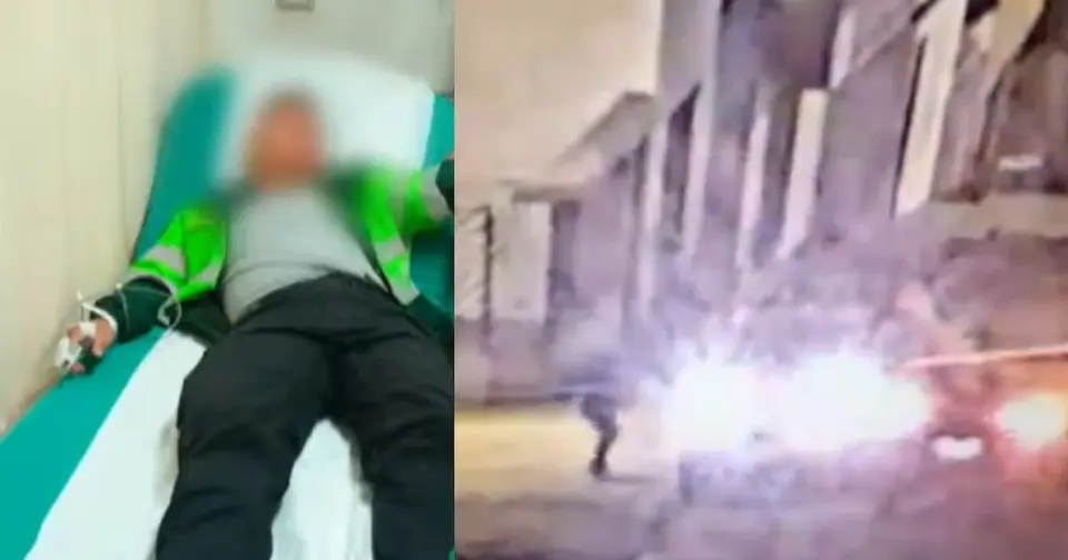 Two police officers shot outside polling station in San Juan de Miraflores