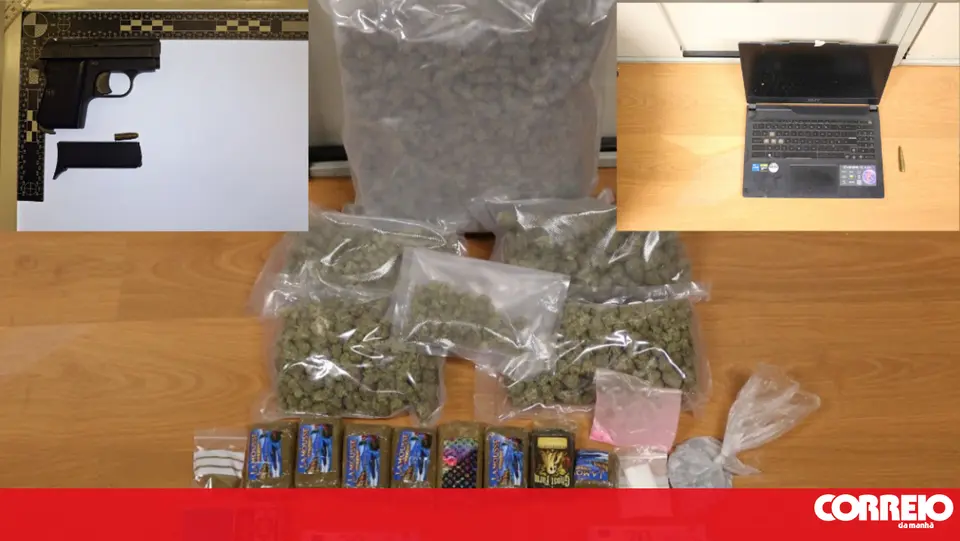 Jovem detido em Beja com mais de três mil doses de droga e uma arma