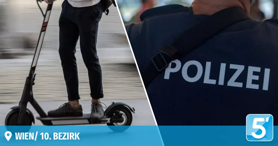 Jugendlicher flüchtet auf E-Scooter in Favoriten: Warnschüsse und 5.260 Euro Strafe