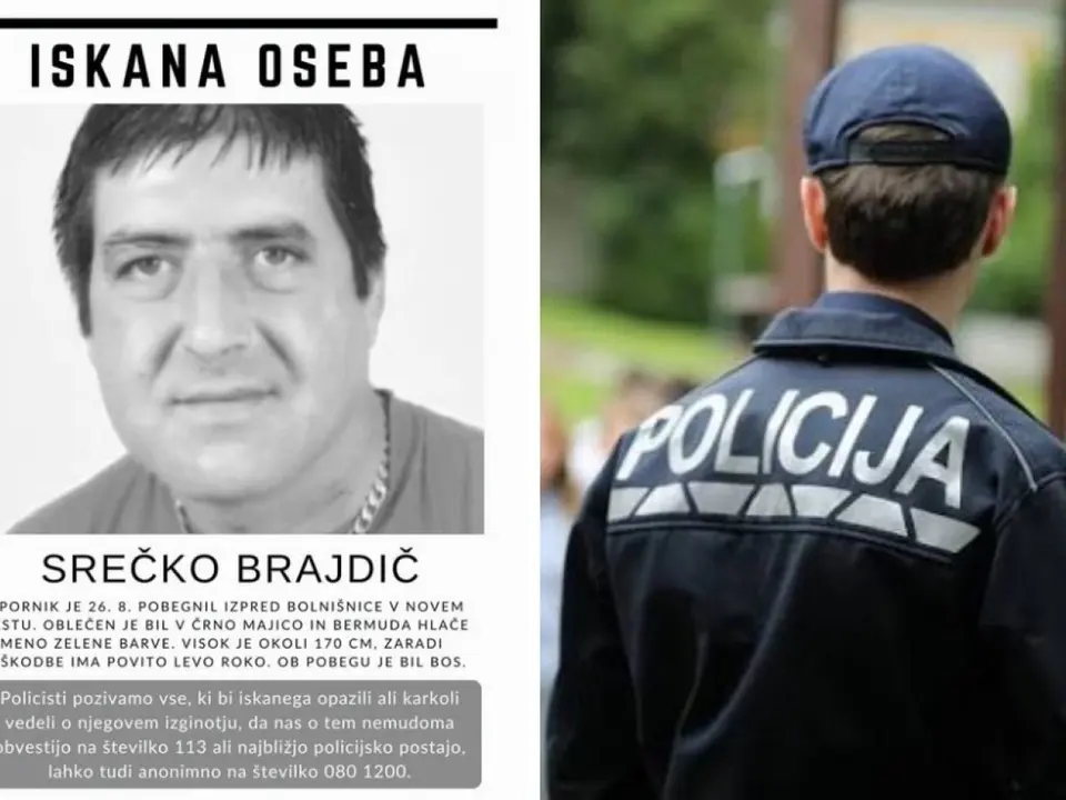 Pobeg zapornika v Novem mestu: 41-letni Srečko Brajdič prijet s pomočjo občanov