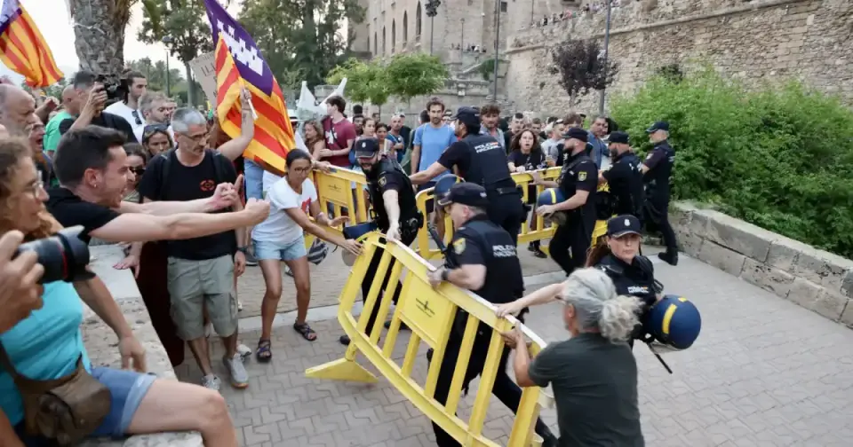 Siete imputados por los disturbios en la protesta antiturismo de Palma del 26 de julio