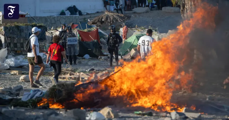 Escalation in Ceuta: Attack on military patrol, arson at migrant camps