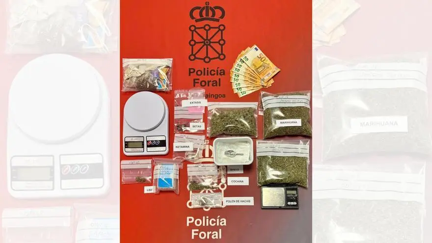 Woman arrested and imprisoned for drug trafficking in Berriozar flat