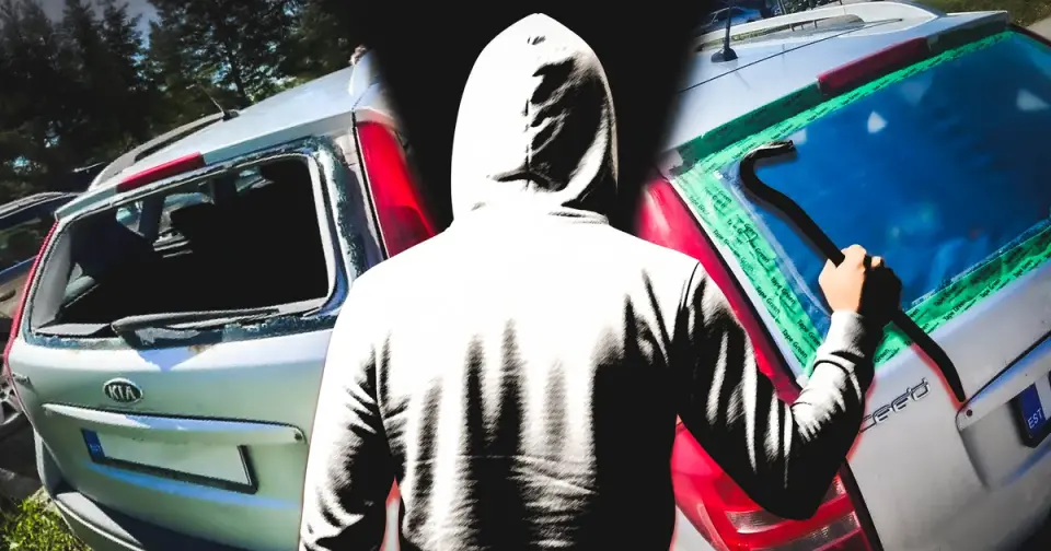 Kehtnas lõhkus öösel tundmatu isik mitme auto klaasid, kohalikud aitasid nooruki kätte