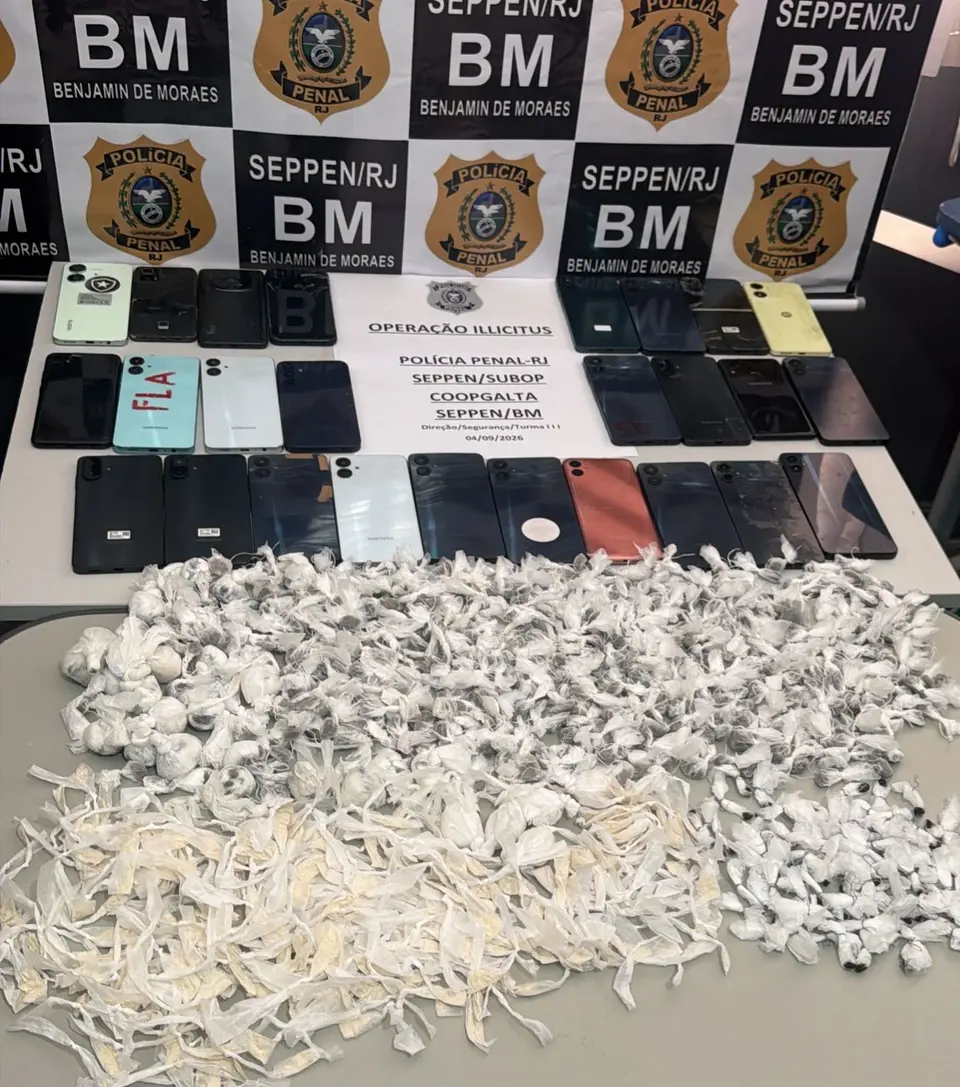 Operation Illicitus: 26 mobile phones and drugs seized in Rio prison