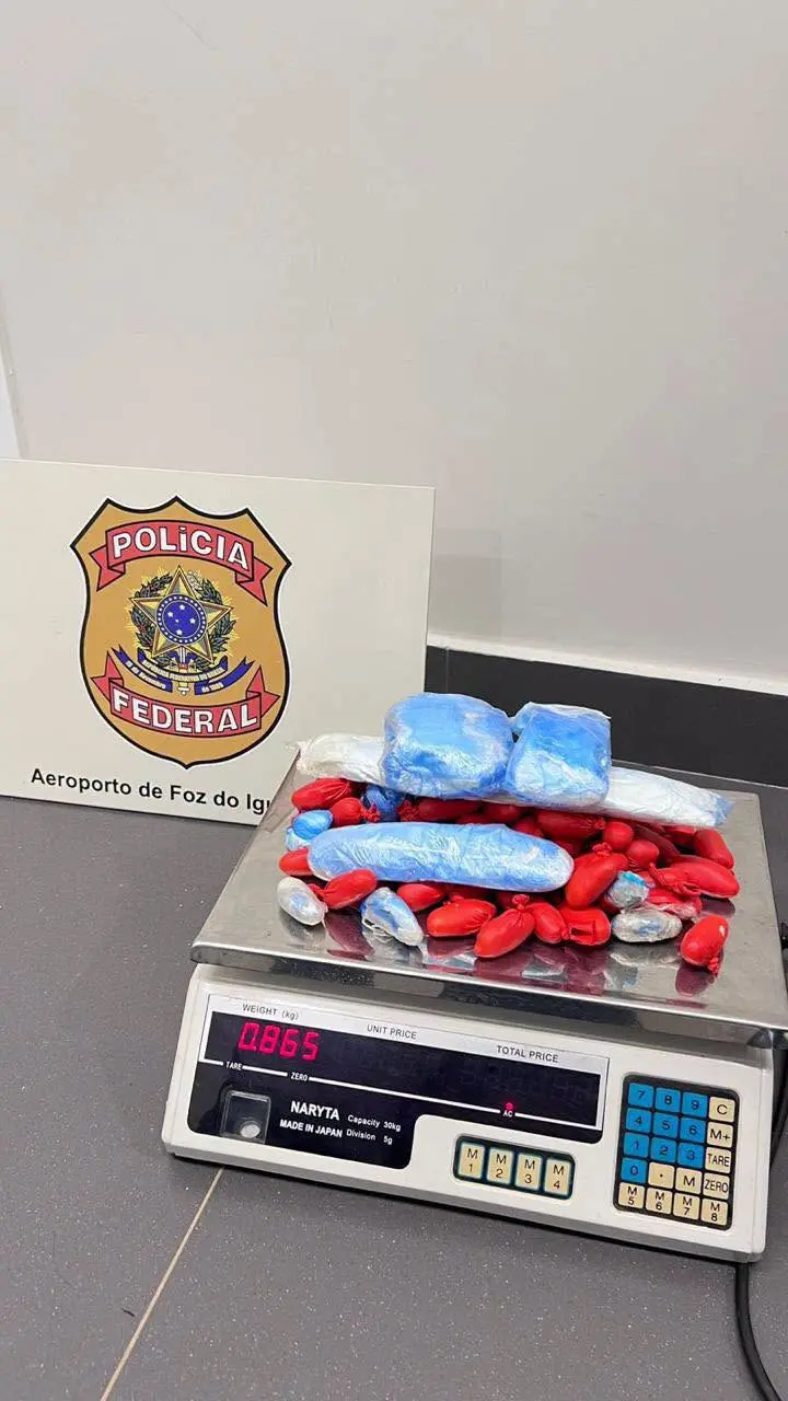 Paraguayo detenido en Brasil con 865 gramos de cocaína rumbo a Madrid