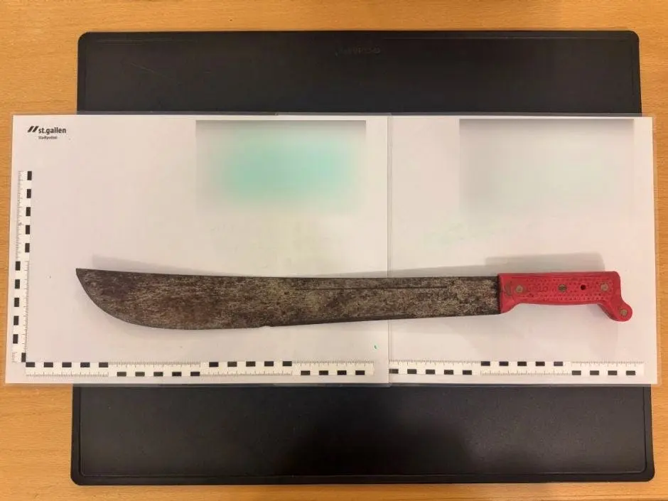 Frau mit Küchenmesser und Mann mit Machete in St. Gallen gestoppt