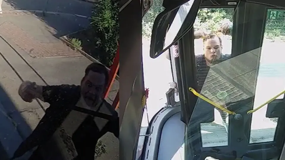 Man in Prague attacked bus driver, smashed windscreen with his fist