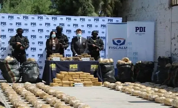 Boliviano condenado a 10 años en Chile tras incautación de 2,8 toneladas de droga