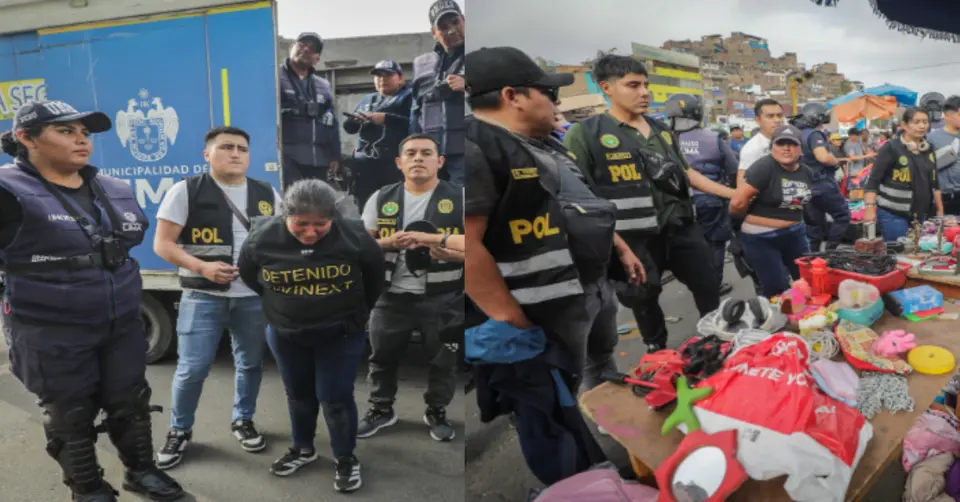 Cinco presuntos extorsionadores detenidos en Cercado de Lima por cobro de cupos a comerciantes