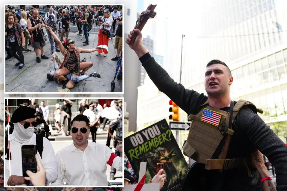 Arrest, Punches at Jake Lang's Anti-Muslim March Near NYC 9/11 Ceremony