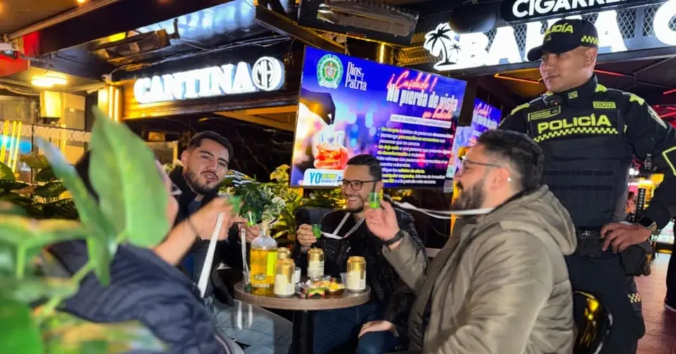 Campaña policial en Bogotá busca prevenir el hurto con escopolamina en zonas de rumba