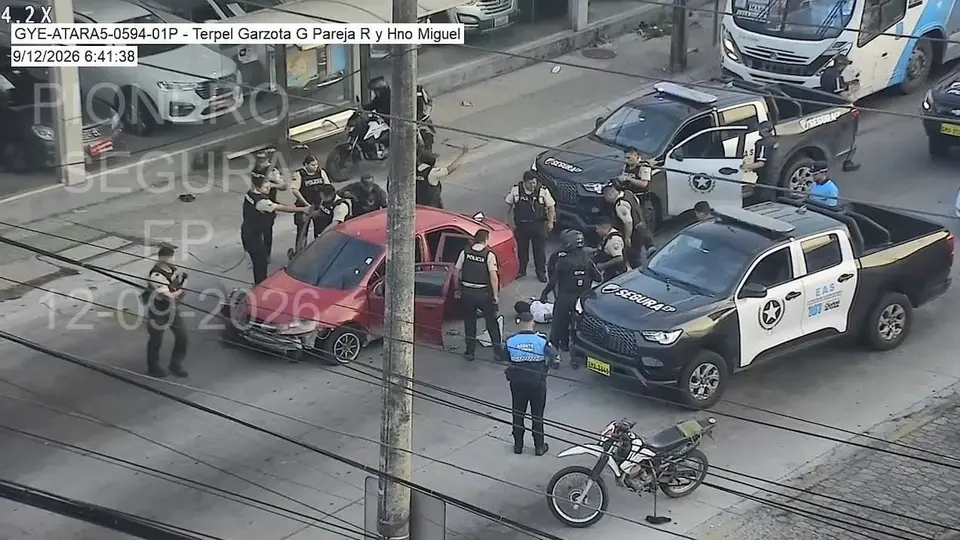 Persecución policial en norte de Guayaquil deja un muerto y cuatro detenidos