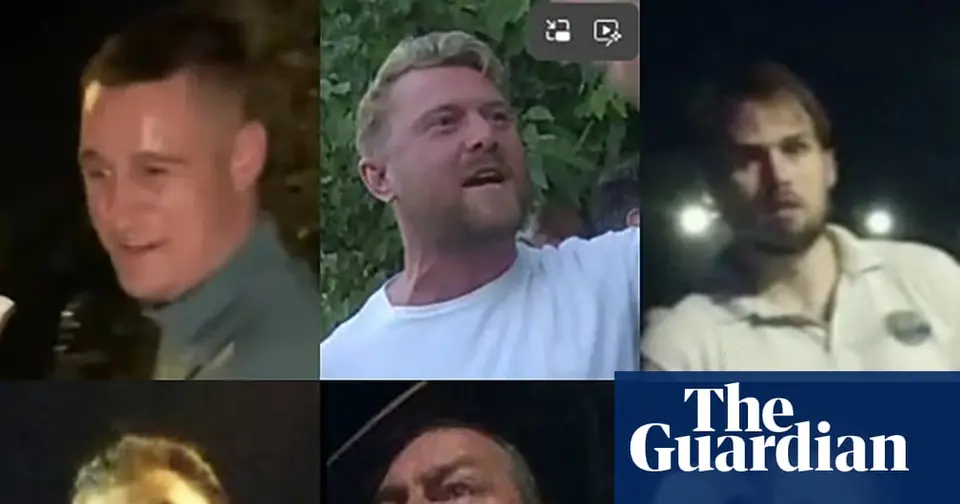 Six men sought after anti-migrant violence in Portsmouth left seven officers injured