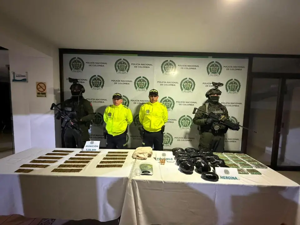 Seizure in Buesaco: 15 kg of heroin and fentanyl destined for US via Ecuador and Mexico