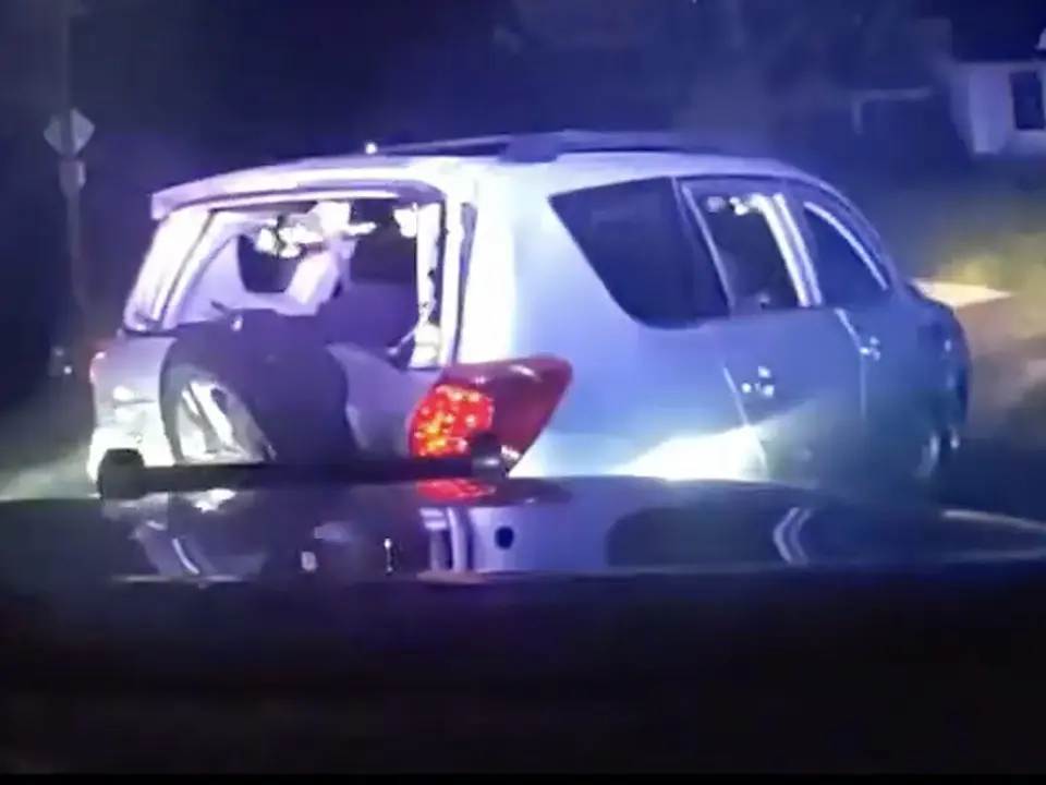 Ohio man steals police cruiser, crashes into home after homicide chase