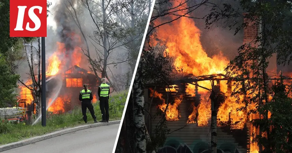 House destroyed in fire in Espoo – police arrest young man on suspicion of arson