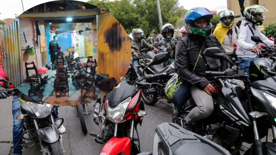 Desguazadero clandestino de motos descubierto en Santa Fe, Bogotá: 10 motocicletas recuperadas