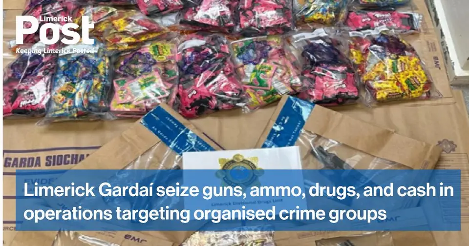 Limerick Gardaí seize four guns, €400k in drugs and cash in two-day crime raids