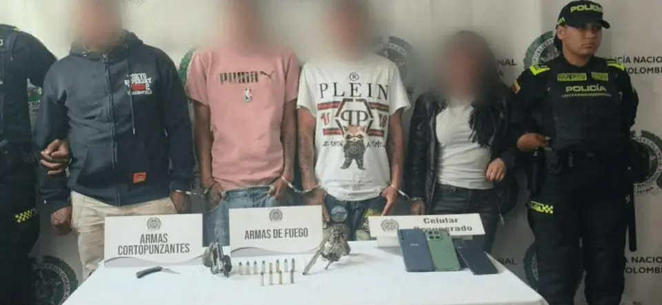 Cuatro capturados en Tunjuelito por suplantación de agentes y porte de armas