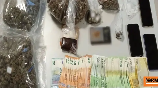 Two young men arrested in Larissa with over a kilogram of cannabis