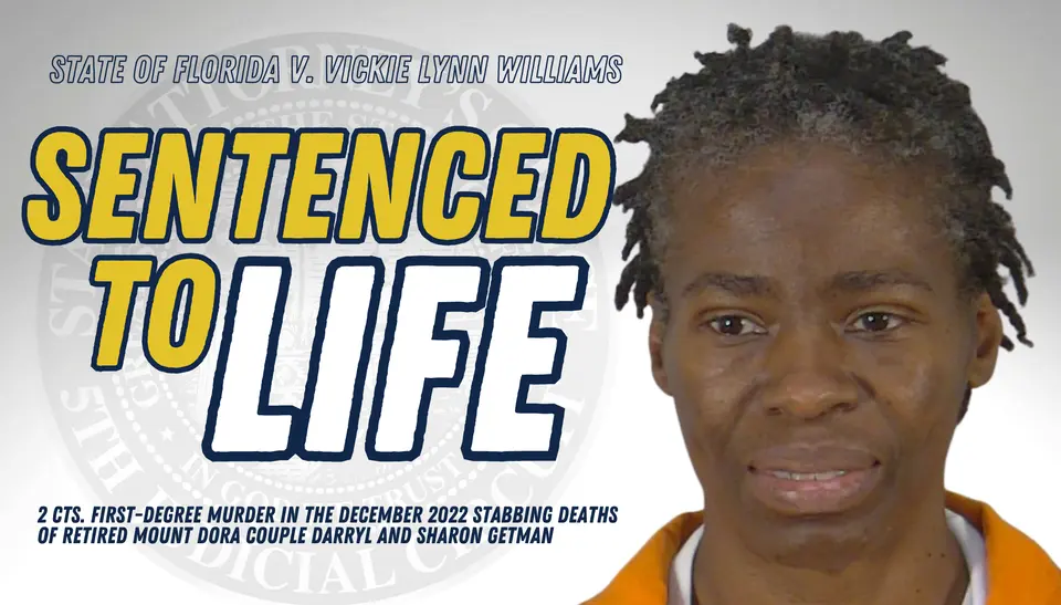 Vickie Lynn Williams sentenced to life for stabbing deaths of Mount Dora couple