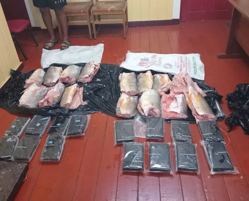 Miner arrested in Guyana with 36 pounds of cocaine hidden in frozen fish