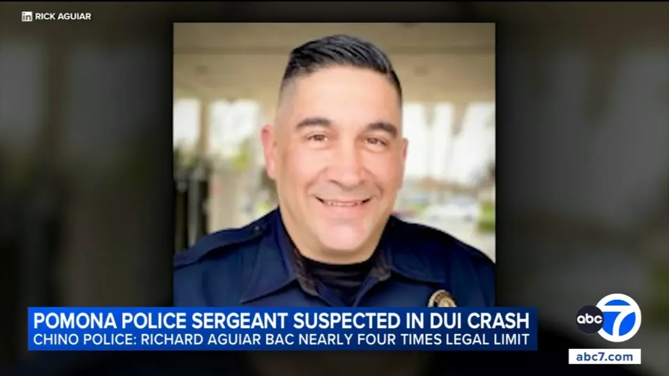 Pomona Police Sergeant Suspected of DUI Hit-and-Run in Chino, BAC Nearly Four Times Limit