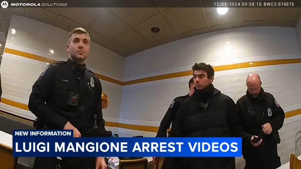 Body camera footage of Luigi Mangione's McDonald's arrest released publicly