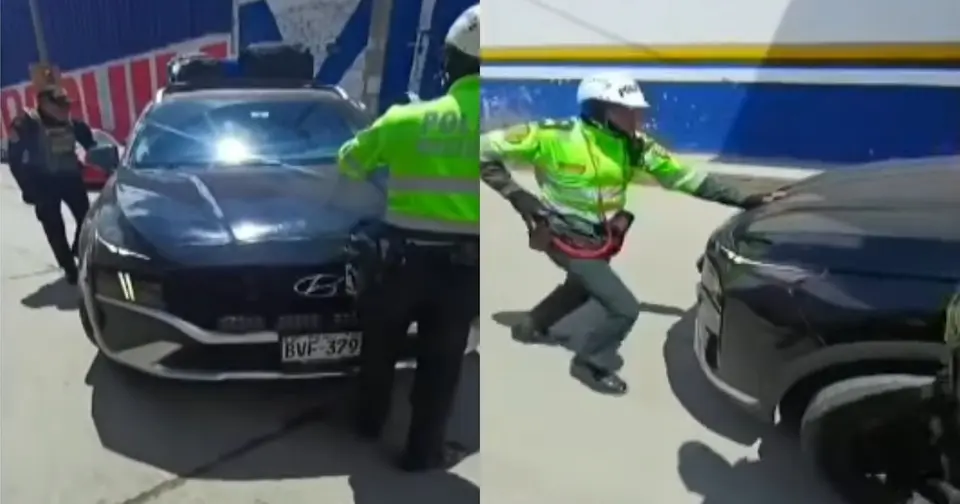 Conductor intenta atropellar a policía en Cajamarca para evadir operativo y es detenido