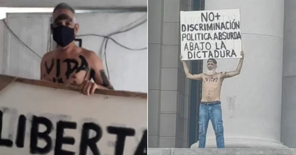 Cubano detenido frente al Capitolio de La Habana por protestar contra la dictadura